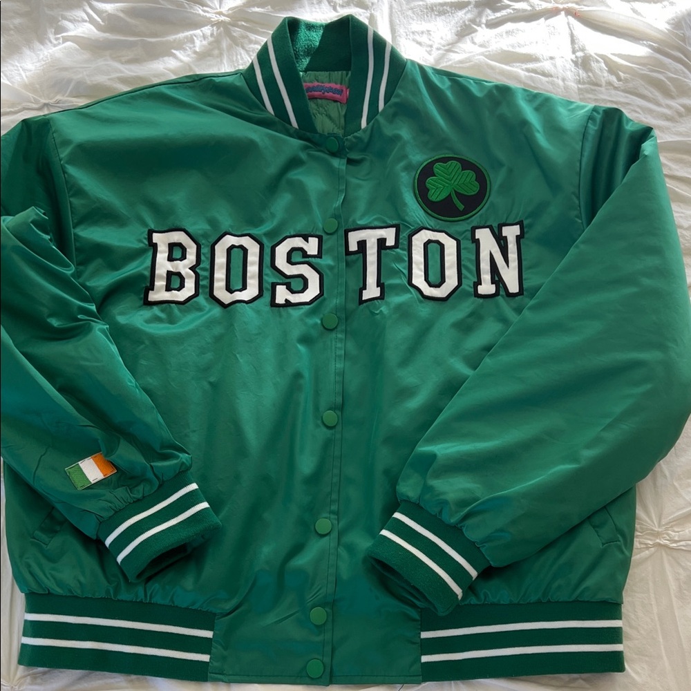 Boston Green Varsity Jacket